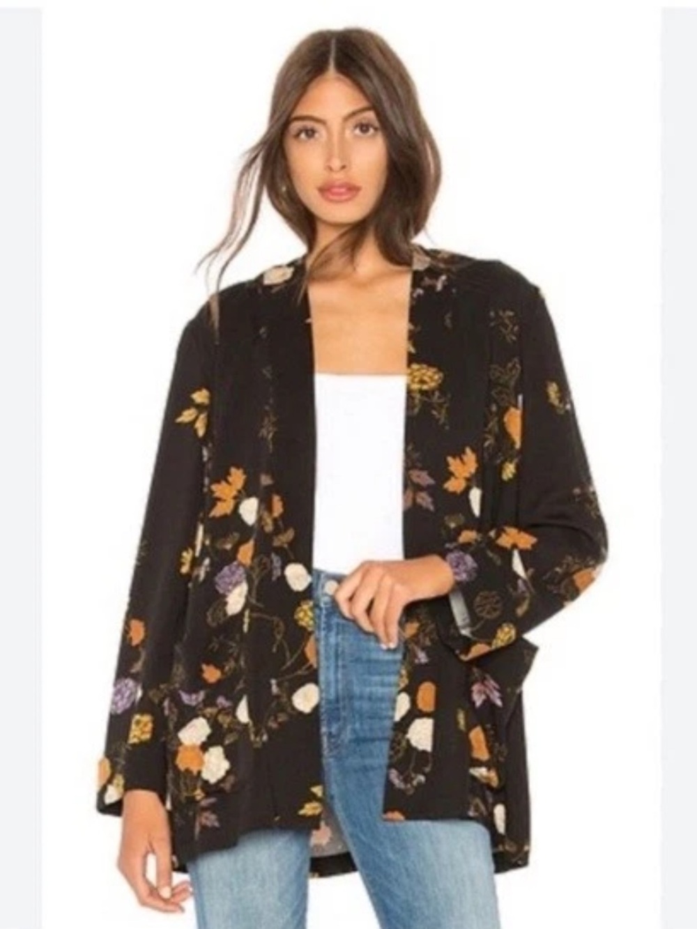 FREE PEOPLE PEONY WRAP KIMONO JACKET